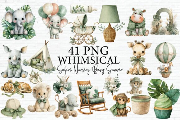 Download Watercolor Safari Animals Clipart - Premium Resources