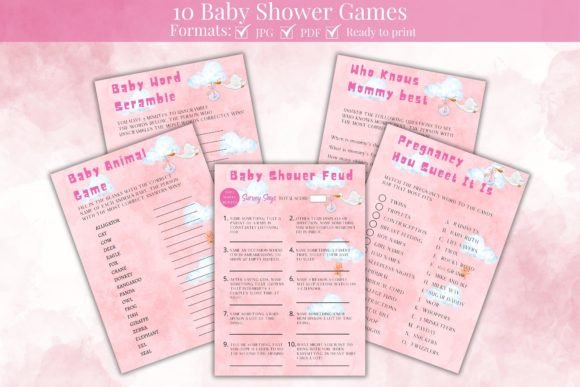 Download Modern Baby Shower Games Bundle - Premium Resources