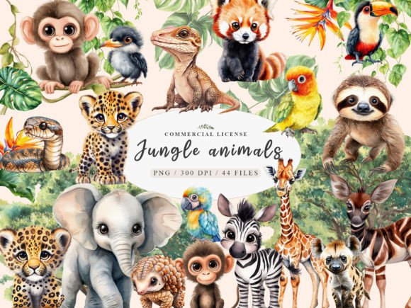 Download Safari Animals Png, Cute Jungle Animal - Premium Resources
