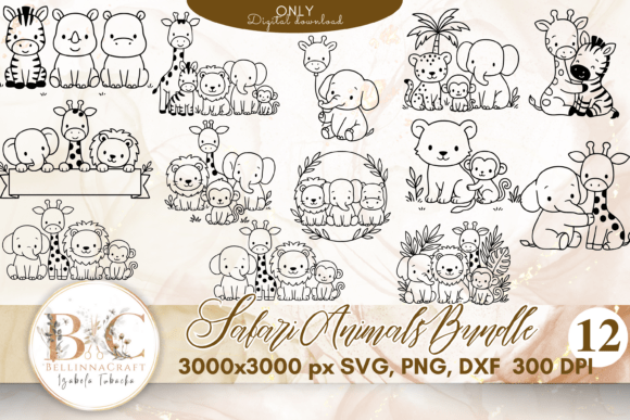 Download Safari Animals Bundle SVG PNG DXF - Premium Resources